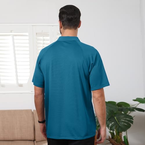 Camisetas Polo para Hombre TIHEEN, de Manga Corta, con Tecnología Antitranspirante y Secado Rápido, Tallas Grandes y Altas miniatura 3