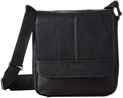 Kenneth Cole Reaction Manhattan Colombian Leather Laptop/Tablet RFID Flapover Travel Messenger Bag