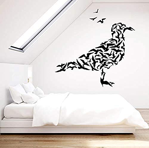 Art Design Stickers muraux papier peint décoratif abstrait mouette groupe oiseau Animal mouette salon Art Mural 58X72Cm Cover