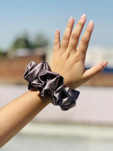 Image of Classic Satin Silk Scrunchies For Women And Girls Scrunchie for Less Hair fall Hairbands Rubber Band Scrunchies For Girls Best Gift For Mom, Sister And Girlfriend, Multi (Minimum order quantity 10)