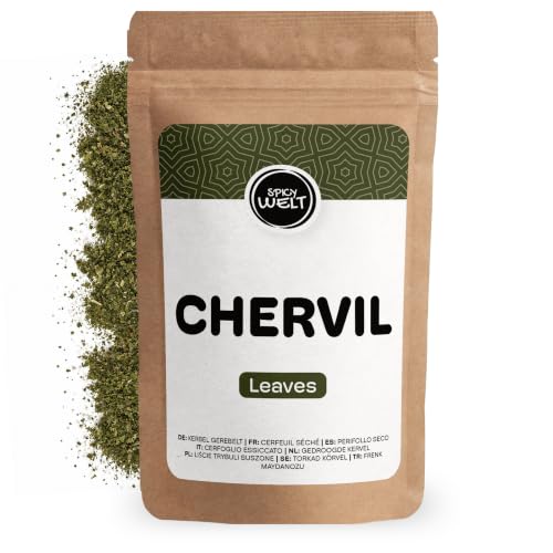 Spicy Welt Kerbel Gerebelt (100g) – Getrocknete Kerbelblätter für Salate, Suppen, Omeletts...