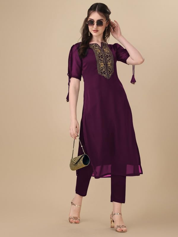 Image of Embroidery Silk Kurti