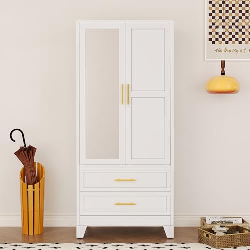 image for erosoei Metal Armoire Wardrobe Closet, 71 