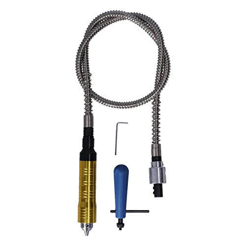 Heavy Duty Metal Flexible Shaft Extension - Rotary Tool Attachment Cable with 0.3-6.5mm Keyed Chuck & Aluminum Handle - Professional Flex Grinder Adapter for Wood Carving & Polishing by Yulatik - Used condition - US$18.65