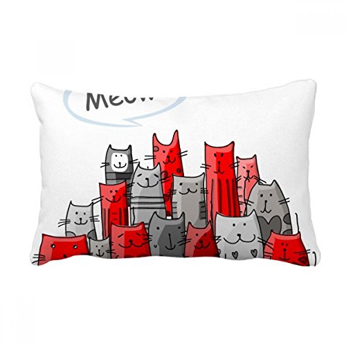 Coussin de chat meow avec insert de soutien lombaire pour déco de canapé - 2