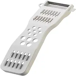 Descascador, Fatiador, Cortador, Ralador, Legumes, Verduras, Frutas, 5 em 1, Branco, Aço Inoxidável