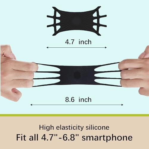 Angok Bike Phone Mount, Motorcycle Handlebar, 360° Rotation Silicone Bicycle Phone Holder, Cell Phone Clamp, Scooter Phone Clip for iPhone and More 4.7