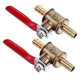 HOMOCONO Válvula De De 2pcs Válvulas De Corte Para Compresor De Aire Válvula De Cierre Para Gas y Combustible Conexión De Manguera De 6mm