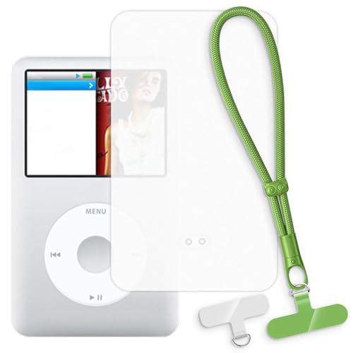 OAGELIM 2-in-1�ی�P�[�X�ƃ��X�g�X�g���b�v iPod Classic 120GB(103.5*61.8*10.5mm) �Ƃ̌݊������� ���O���\�ȃ��j���[�h�t���d�b�J�o�[�A����~�ߕ����h�~�O���b�v�n���h�� (�z���C�g + �O���[��)