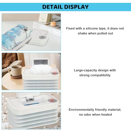 Chauffe-lingettes humides pour bébés avec distribution de chaleur uniforme et veilleuse LED - 4
