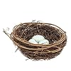 The Bridge Collection Artificial Bird Nest with Eggs Cute Birds Egg Nest Tabletop Decoration for Easter Spring Summer Everyday Home Decor Blue Eggs