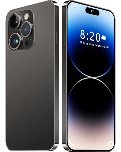 Echoamo A14 Pro Max Cell Phone, 5G Unlocked Smartphone 6GB+256GB Smartphone Android 13, 6000mAh Battery, 6.82\" FHD+ Display 120Hz 64MP Camera, Dual SIM Octa-Core Phone GPS/Fingerprint/Face ID 5G Black
