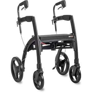 Rollz Motion Rhythm, rollator voor Parkinsonpatiënten, hulp bij neurologische loopstoornissen, mat zwart