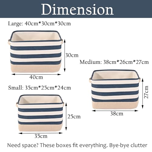 Image of Kuber Industries (Set of 12) Foldable Cosmetic & Skincare Dressing Table Organizer | Space-Saving Storage Boxes for Makeup Items /Hair Gadgets & Jewellery Holder | GM-30-BLU | White & Blue Stripe
