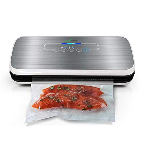 NutriChef Automatic Food Vacuum Sealer Machine - Air Sealing System for Food Preservation, Dry and Moist Food Modes, Mini Household Food Vacuum Sealers Packaging Machine