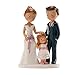 Produktbild dekora - Hochzeitsdeko | Brautpaar Figuren Torte Hochzeitsdekoration - Brautpaar mit Mädchen, 305080, Mehrfarbig, 16 cm