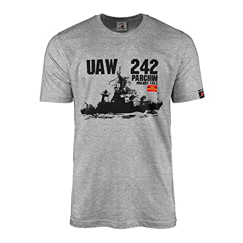 T-shirt de navire de la RDA NVA UAW 242 Parchim gris vêtement militaire