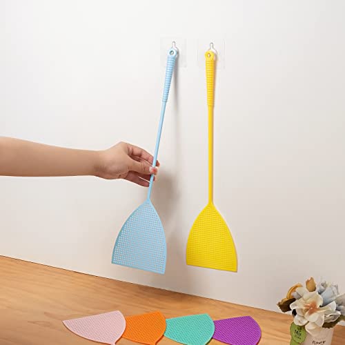 Trieez Fly Swatter, Plastic Fly Swatters Strong Flexible Manual Swat Set Pest Control Perfect For Flies, Mosquitoes, Horse Flies, Wasps, Insects - With Assorted Colors #TOP5