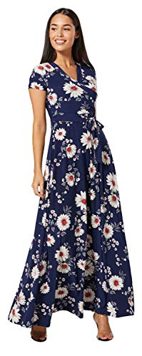 HAPPY MAMA. Femme Robe Maxi Maternité d'allaitement. Court Manches. 599p (Style 8, 42, XL) Cover