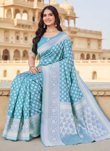 Image of Glory Sarees Women's Woven Pure Soft Kanjivaram Silk Saree Banarasi Style With Blouse Piece for Wedding