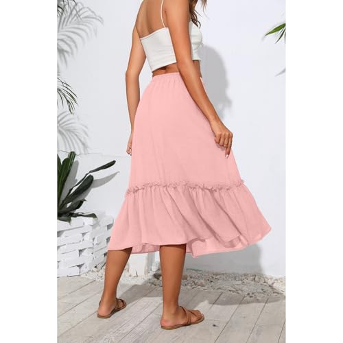 Image of Witsmile High Waist Tiered Skirts for Women Flowy Skirts for Women Long Length with Pockets 2026 Fashion Trendy