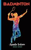  Agenda Scolaire Badminton: Fille. Journalier avec une page par jour, date en français. Pour la rentrée des élèves du collège, lycée…