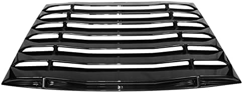 Window Louvers - FREEMOTOR802 Compatible with 2005-2014 Ford Mustang Rear Window Louver Carbon Fiber Look ABS Plastic Rear Windshield Sun Shade Cover