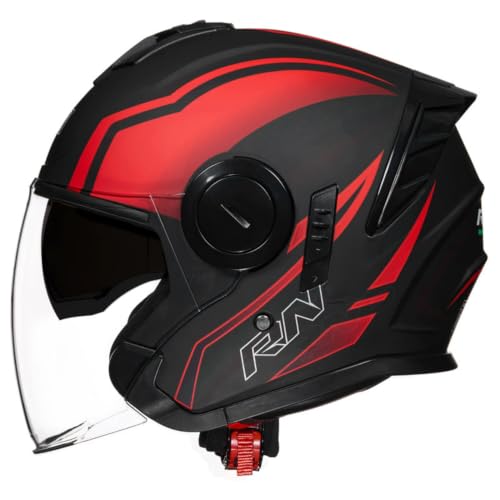 Casco moto jet vintage para rutas urbanas en scooter y paseos diarios en ciclomotor