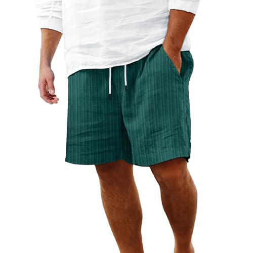 Pantalones Cortos para Hombre, Classics De Verano Color Sólido Pantalones Cortos Elástica con 2 Bolsillos Pantalones De Fitness Cintura Pantalones Camping Deportes