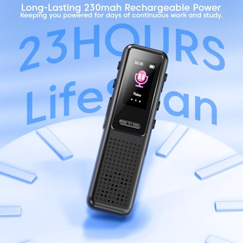 Image of Sounce 32GB Digital Voice Recorder Device with AI Noise Reduction MP3 Player Built in Mic Up to 50 Hours Audio Recording for Meetings Lectures Interviews Classes with Earphones (Black)