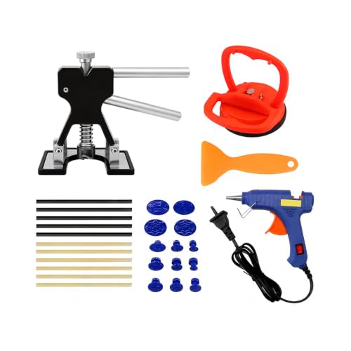 GZJHJF 32PCS Car Dent Repair Tool, with Tabs Glue Stick Suction Cup, Black