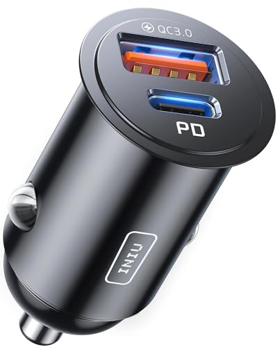 INIU 120W 5 in 1 Retractable Car Charger - Super Fast Car Charger Type C & Lightning Cables, Dual USB Ports, 12V Car Charging Adapter for iPhone 16/15/14, Samsung, Android Deal