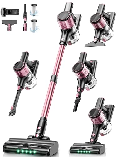 Cordless Vacuum Cleaner, 8 in 1 Vacuum Cleaner for Home with LED Display, 3 Suction Modes, 45mins...