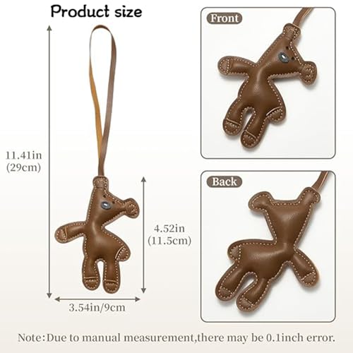Image of Brown Teddy Bear Bag Charm for Handbags and Car | Cute PU teddy bear charm decorates purses, backpacks, keys or car interiors and makes a charming gift for friends and family