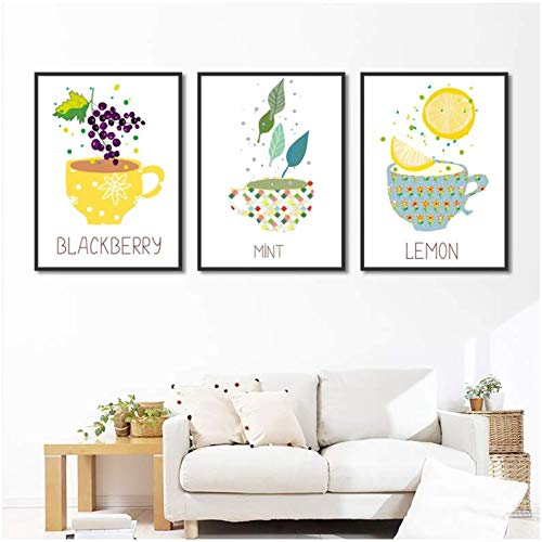 Peinture Décorative Restaurant Toile Fruits Frais Affiche Murale Salon 50x70cm