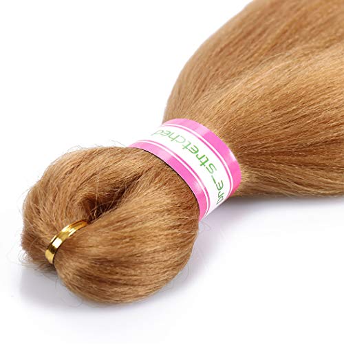 Light Brown Braiding Hair Pre Stretched 20 Inch 8 Packs Braiding Hair Extensions For Crochet Box Braids Twists Locs Hair Itch Free Soft Yaki Texture Hot Water Setting (20Inch,#27) #TOP3