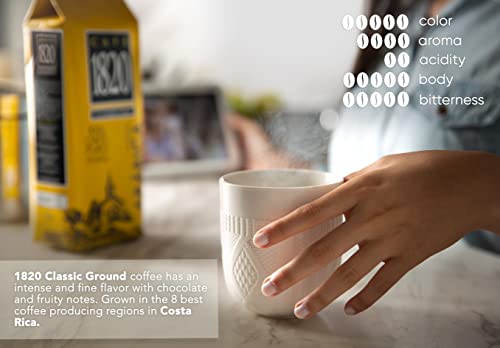 Café 1820 Premium Ground Coffee Classic Costa Rican Arabica Dark Toast High Altitude Coffee With Aroma & Fruity Notes 35 Oz #TOP2