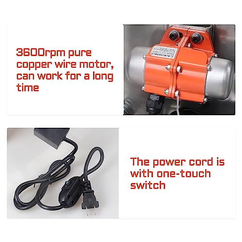 Iczw Concrete Vibration Table Compactor Platform Small Vibrating Test Table Stainless Steel 3600Rpm 110V（13.78 X 13.78 Inches） #TOP1