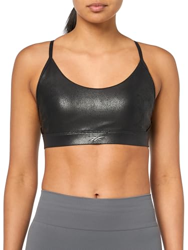 Reebok(リーボック) スポーツブラ Lux Faux Leather Strappy Bra レディース