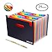 Expanding File Folder/24 Pockets A4 Accordion File Organizer/ Multicolor Portable Expanding Wallets/ High Capacity Plastic Stand Bag With Colored Tab For Business/Office/Study