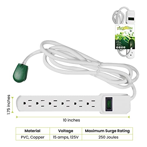 Go Green Power Inc. GG-16106MS 6Ft Surge Protector With 6 Outlets thumb #1
