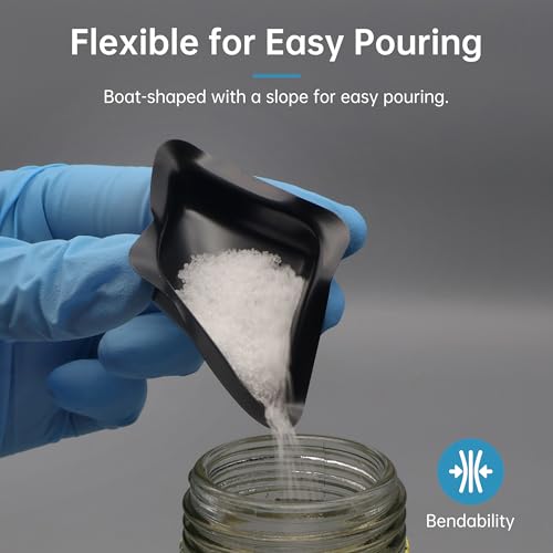 black weigh boats 10ml  small square anti-static weigh boats with easy-pour corners  leak-proof amp spill-resistant  disposable lab weighing boats  pack of 100 y201