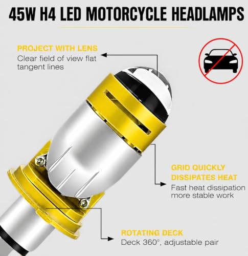 BIKEBLOOM Store BIKEBLOOM H4 LED Headlight Bulb with Mini Projector - Image 7