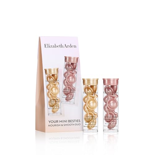 Elizabeth Arden Mini Besties Advanced Ceramide and Retinol + HPR Face Serum Capsules Anti-Aging Travel Size Skincare Wrinkle Reducing & Firming Trial Size 14 Count
