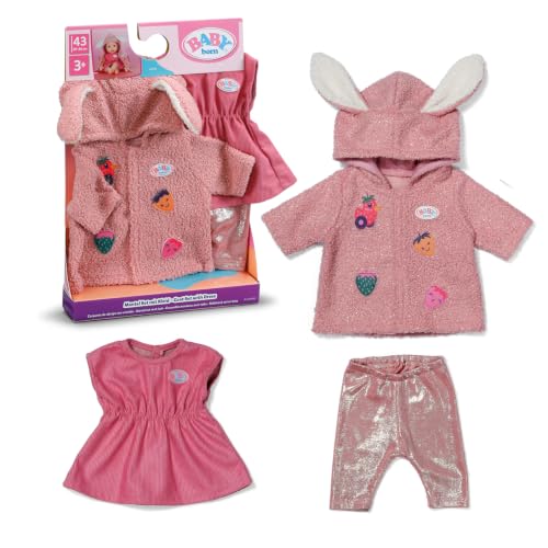 BABY born Mantel-Set mit Kleid fĂĽr 43 cm Puppen mit Leggings
