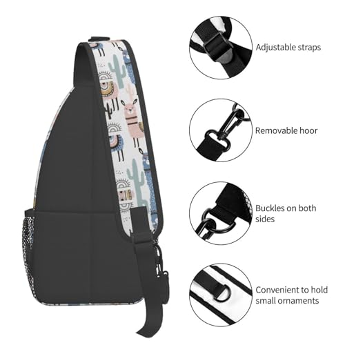 Mochila cruzada tipo bandolera Llama Alpaca para trekking miniatura 5
