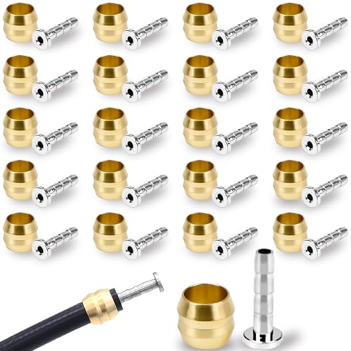 FLEXNOVA 20 Set Scheibenbremse Olive und Pin BH90, Oliven- und Steckereinsatz Hydraulische Scheibenbremsen, Fahrradschlauch Oliveneinsatz für Shimano Bremsflüssigkeit Bremsleitung Entlüftungsset
