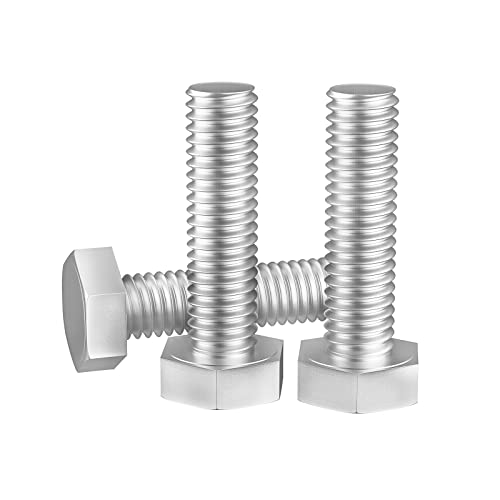 Image of 1 /4-20 x 1-1 /2 inch (5 /8 to 5 inch Optional) Hex Head Screw Bolt, Stainless Steel 18-8(304), Fully Threaded,15pcs