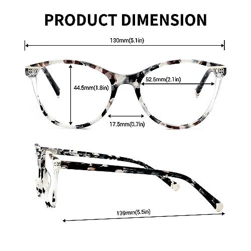 Image of VOOGLAM Cateye Blue Light Glasses for Women Anti Eyestrain Dry Eyes Computer Phone TV Eyewear
