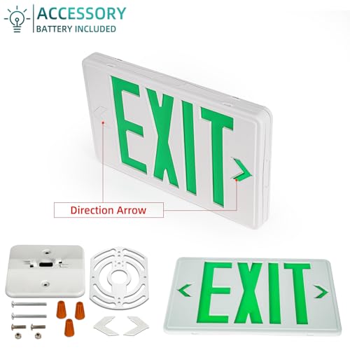 4 Pack Universal Red Light LED Exit Sign OSHA Commercial by Enjvvs - Used condition - Image 4
